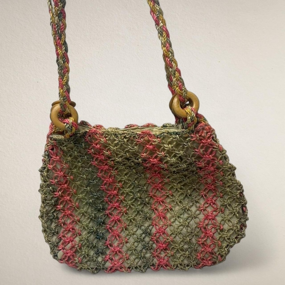 Vintage La Regale Crochet Knit shoulder Bag